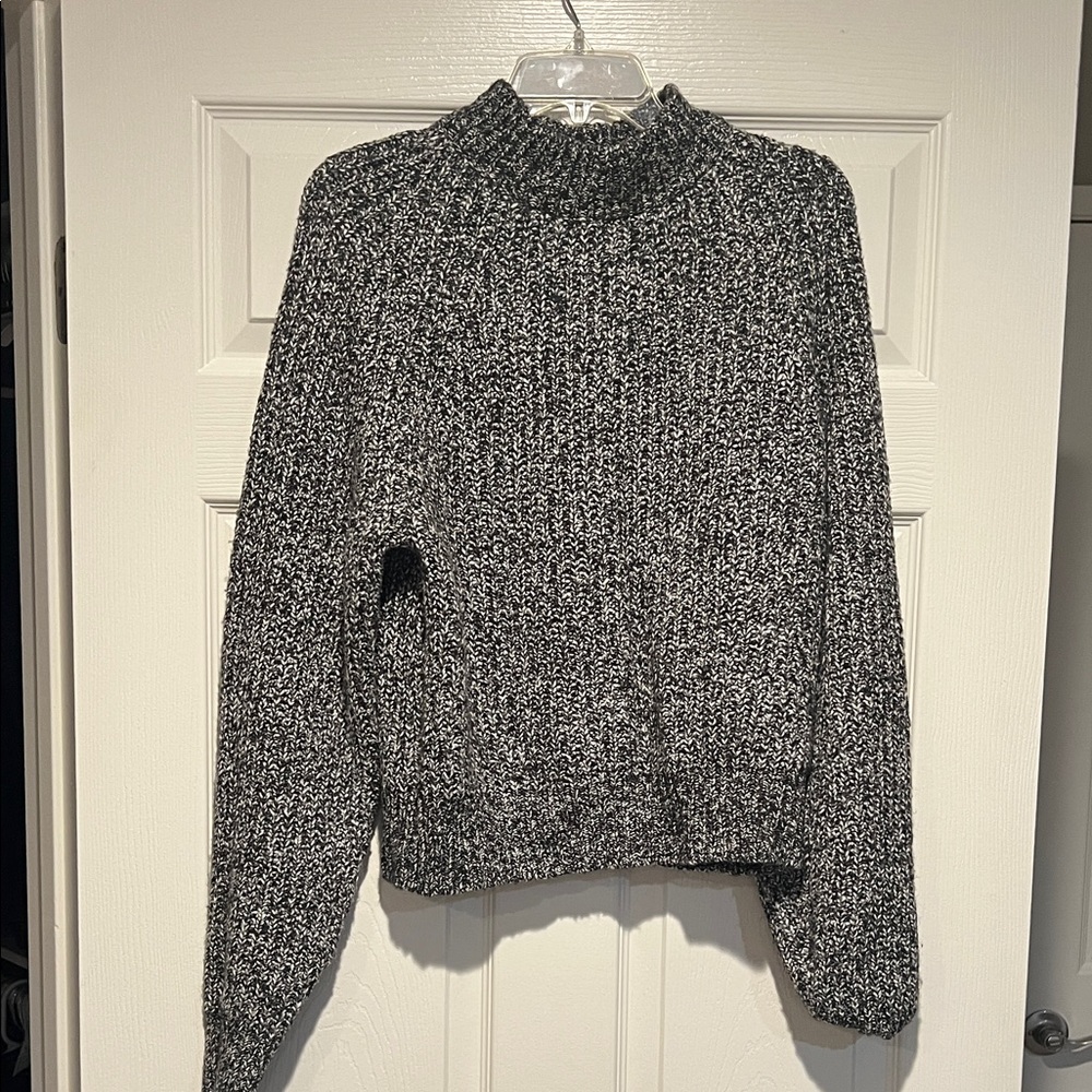 Universal Thread Black and White Cowl Neck Sweater